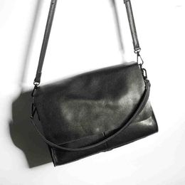 Evening Bags Motingsome Genuine Leather Shoulder Bag For Women Luxury Sheepskin Satchel Thick Real Messenger Tote Black 2023