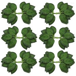 Decorative Flowers Fake Artificial Leaves For Roses Decorations - 108 Silk Green Leaf With Realistic Vines Flexible Stems