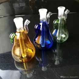 Mini Yali pears pot Wholesale Bongs Oil Burner Pipes Water Pipes Glass Pipe Oil Rigs Smoking