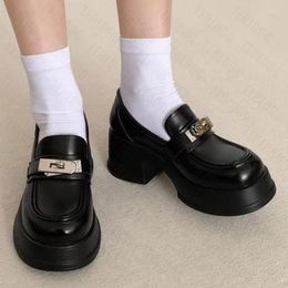 Dress Shoes Marie Janes Women Platform Lolita Student 2023 Spring Sandals Fashion Thick PU Leather Black Casual Soft Oxford