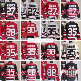 1926-1999 Movie Retro CCM Hockey Jersey Embroidery 27 JeremyRoenick 35 TonyEsposito 88 PatrickKane 30 EdBelfour 28 SteveLarmer Vintage Jerseys