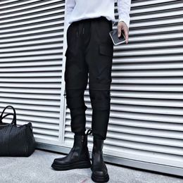 Men's Pants Holiday Casual Black Pants Men Thin Mens Fashion Techwear Outdoor Shopping Travelling Slim-fit Punk Trousers 4 Seasons Versatile 230311