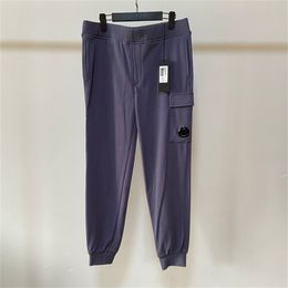 Fashion CP Street Dance Men Casual Cotton Pants Diagonal Fleece Lens Sweatpants Elastic Waist Pocket Cargo Clothing