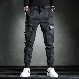 Mens Pants Sweatpants Men Camouflage Elasticity Military Cargo Drawstring Multi Pockets Bottoms Casual Jogger Trousers 230310