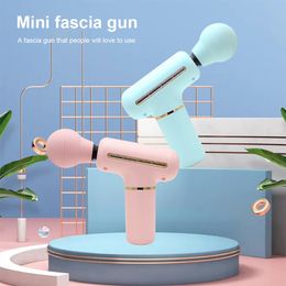 Full Body Massager Deep Muscle Massage Gun Electric Massager Mini Fascia Gun Pistol For Body Neck Back Vibration Slimming Relaxation Pain Relief 230310