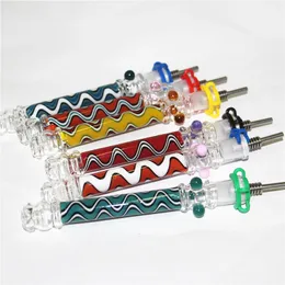 Mini Nectar Colourful With Nector Glass Straigh Dab Tube Smoking Accessories quartz Tips For Dab tools
