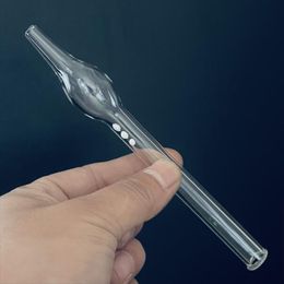 20cm Glass Oil Burner Pipe Nectar collector Clear Tube Thick smoking Hand Tobacco Dry herb cigarette pipe