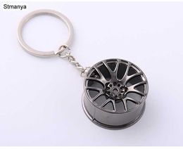 Key Rings Key Chain 3D Miniature BBS Wheel Rim Keychain metal Car Key Ring wheel hub Key Chain Car sales gifts For Friend Gift 17156 R230311