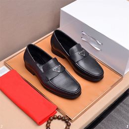 P11/3Model Comfort Business Leather Shoes Men Casual Formal Leather Men Shoes Slip On Brogue Simple Design Shoes Men Flats Wedding