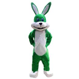 Super Cute Green Rabbit Mascot Costume Cartoon Animal Character Outfits Suit Adults Size Christmas Carnival Party Outdoor Outfit Advertising Suits