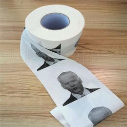 Novelty Joe Biden Toilet Paper Roll Fashion Funny Humour Gag Gifts Kitchen Bathroom Wood Pulp Tissue Printed Toilet Paper Napkins GWA4146
