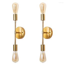 Wall Lamps Nordic Minimalist Creative Double Head Personality Aisle Bedroom Industrial Wind Led Sconce Bathroom Mirror Lighting