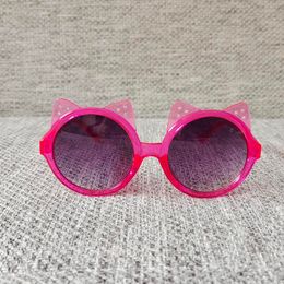 Lovely Animal Cycling Sunglasses Kids Size Fashion Round Frame Eyewear With Cute Cat Ears