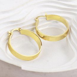 Hoop Earrings AIBEF Korea Gold Colour Circle Big For Women Punk Ear Piercing Jewellery Pendientes Mujer Aretes