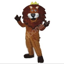 High Quality Power Realistic Lion Mascot Costumes Cartoon Character Outfit Suit Xmas Outdoor Party Outfit Adult Size Promotional Advertising Clothings