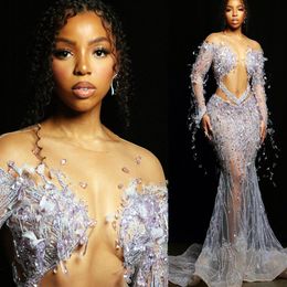 2023 Arabic Aso Ebi Luxurious Mermaid Prom Dresses Beaded Lace Crystals Evening Formal Party Second Reception Birthday Engagement Gowns Dress ZJ2056