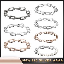 New Popular 925 Sterling Silver Winter Style ME Series Bracelet Original Pandora DIY Female Jewelry Gift