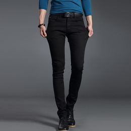 Mens Jeans Good Quality Black Grey blue Skinny Spring Summer Slim Fit Denim Cotton Stretch Pants Cowboy Trousers 230310