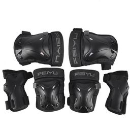Elbow Knee Pads 6Pcsset Protective Gear Set Skating Helmet Knee Pads Elbow Pad Wrist Hand Protector for Kids Adult Cycling Roller Rock Climbing 230311
