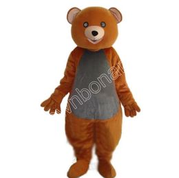 Adult size Brown Teddy Bear Mascot Costumes Cartoon Character Outfit Suit Xmas Outdoor Party Outfit Adult Size Promotional Advertising Clothings