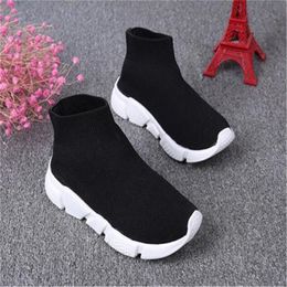 Fashion Kids Sneakers for Boys And Girl Speed Trainer Sock Shoes Toddler Youth Socks Boots black red Children designer shoes