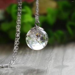 Pendant Necklaces Dandelion Resin For Friend Real Statement Necklace Jewelry Making Valentine's Day Gift