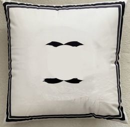 Fashion Black and White Pillowcase Sofa Bedroom Cushion Living Room and Bedside Plush Car Cushion Fabric Pillowcase 45*45 without inner