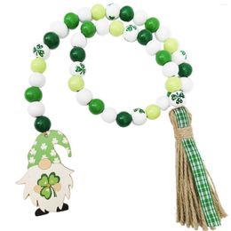 Chandelier Crystal Irish Festival Wood Beads St. 's Day Dwarf Tassel Pendant Party DIY Winter Lane Glitter Twigs Hanger For Car