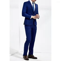 Men's Suits The Latest Jacket Design Royal Blue Men'S Suit Business Slim Tight Formal Groom 2 Pieces Clothing Tuxedo Custom Wedding Men