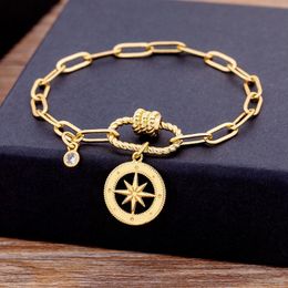 Link Bracelets Chain Luxury 17 Styles Design Gold Plated Pendants Bracelet Fashion DIY Jewellery For Women Men Birthday Party Gift