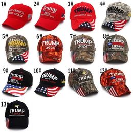 President Donald Trump 2024 Hat Camouflage Baseball Ball Caps Women Mens Designers Snapback US Flag MAGA Anti Biden Summer Sun Visor RRA