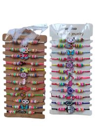 Ins Soft Pottery Animal Children's Set Girls' 12 Adjustable Friendship Bracelets Hand gift