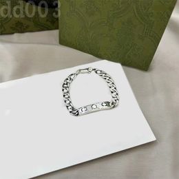 Man Plated Silber Ghost Love Bracelets Damenkreise Pulsera Paar Hochzeits Ornamente Designer Schmuck G -Buchstaben Schädel graviert