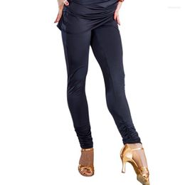 Stage Wear 2023 Women Latin Dance Pants Practice Clothing ChaCha Samba Rumba Ballroom Tight Trousers Black