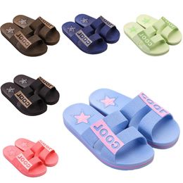 Slippers Indoor Outdoor Soft Sky Blue Black Coffee Brown Women Men Shoes Beach Coast Bathroom Antiskid Sandal Size 36-45 GAI