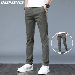 Men's Pants Men Casual Pants Spring Autumn Elastic Slim Straight Breathable Trouser for Men Daily Office Joggers Stretch Pants Male 230311