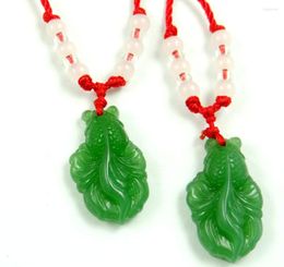 Pendant Necklaces Natural Gem Stone Quartz Crystal Green Agate Carved Fish For Diy Jewelry Making Men Women Necklace Accessories