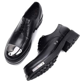 Fashion Rivets Man Party Dress Shoes Oxfords Cow Leather Men Formal Shoe Studded T Stage British Style Male Business Shoes Handmade