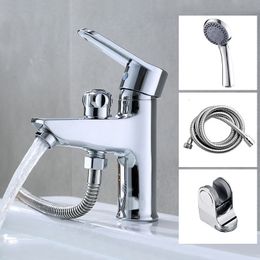 Bathroom Sink Faucets Basin Faucet Bathroom Washbasin Faucet Shower Head Handheld Spray Water Saving Sink Faucet Cold Water Mixer Tap Single Hole 230311