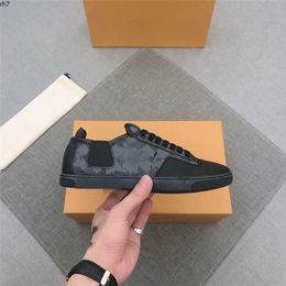 2023 classic men designer shoes lace up black brown fashion Luxury printed Mens sneakers trainers shoe kmkj rh7000002