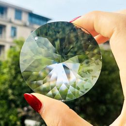 Chandelier Crystal Laser Carving Sun Flower Datura Mandala Round Transparent Faceted Prism Catcher Spare Parts Ceiling Decor