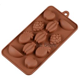 Silicone Chocolate Cake Mould Pineapple Banana Grape Shape DIY Mould Candy Pudding Ice Cube Mould Food Grade Kitchen Baking Tool TH0874