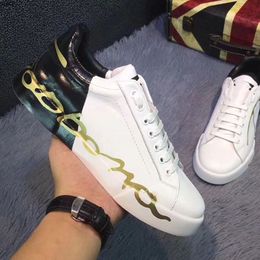 Fashion Best Top Quality real leather Handmade Multicolor Gradient Technical sneakers men women famous shoes Trainers size35-45 kmjkl mxk1000002