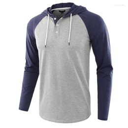 Men's Hoodies Fashion Men Solid Colour Hooded Sweatshirt Slim Hoodie Hip Hop Tracksuit Long Sleeve Top