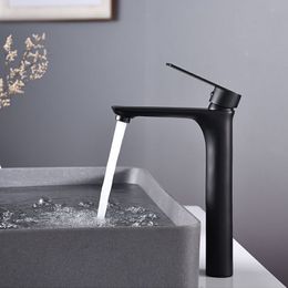 Bathroom Sink Faucets Bathroom Basin Faucet Sink Mixer Tap Solid Brass Tap Water Faucet Waterfall Brushed Gold Matte Black Chrome Basin Mixer Faucet 230311