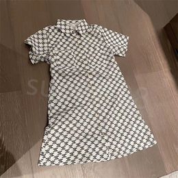 NEW Womens Summer Dress All Over Print Arc de Triomphe button Loose Casual polo Women's dresses Fashion Letter Pattern Summer Short Sleeve