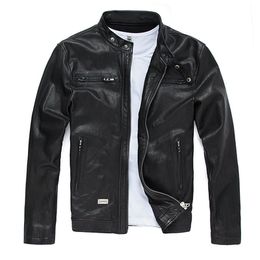 Men's Jackets Men Leather Jacket 100% Genuine Real Sheep Goat Skin Brand Black Male Bomber Motorcycle Biker Man's Coat Autumn Spring Clothes 230311