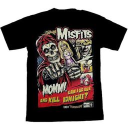 Мужские футболки Mens Fashion Misfits Misfits Fiendiscope Kill с коротким рукавом смешной прохладная футболка AA230310