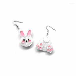 Dangle Earrings 2023 Handmade Irregular Pink Cute Sweets Easter Women's Funny Acrylic Asymmetrical Unique Teens Earring Jewelry