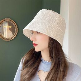 Wide Brim Hats Gauze Le Bucket Hats for Women Soft Wide Brim Sun Hat Floppy Lady Panama Summer Fisherman Cap P230311